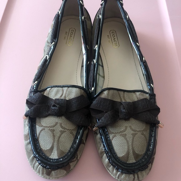 Coach Women Carisa Logo Slip On Jacquard Flats 9.5 - Picture 2 of 10